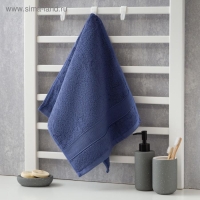 Полотенце махровое Этель &laquo;Уют&raquo; 35х75 см, цвет синий 100% хлопок, 600 гр/м2