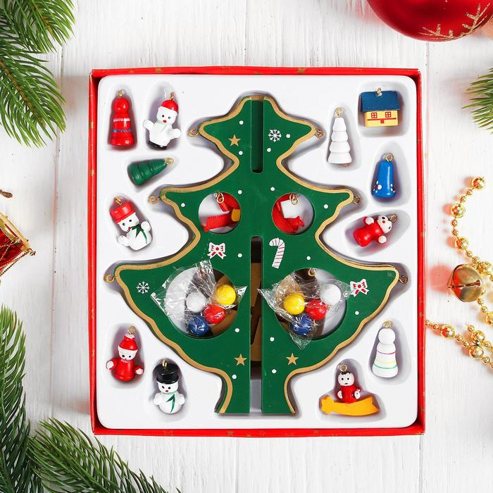 Сувенир новогодний Сувенир новогодний "Елка на подставке" (градиент, цвет микс)