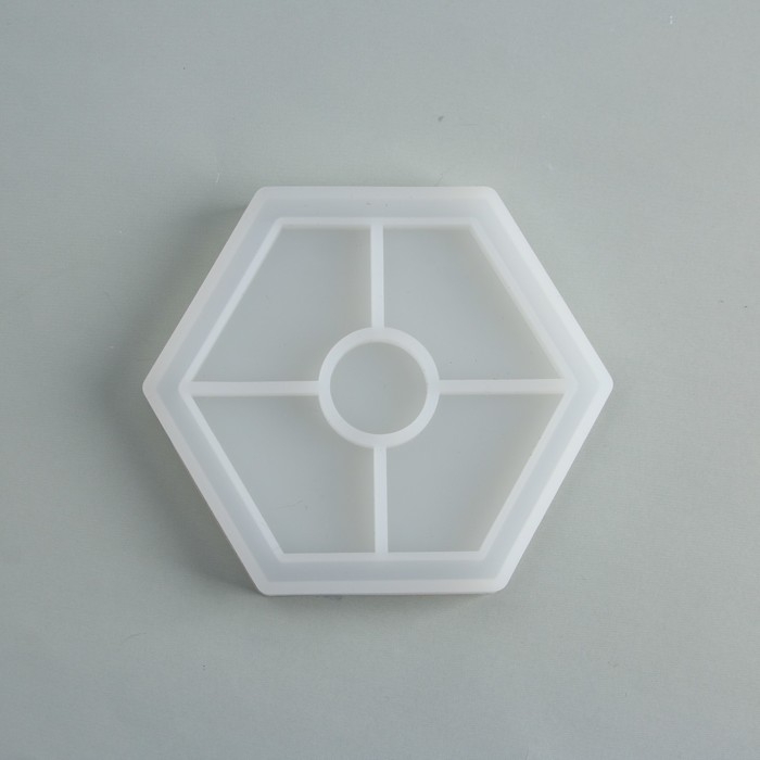 Набор для создания поддона из гипса с сухоцветами &laquo;Шестиугольник&raquo;