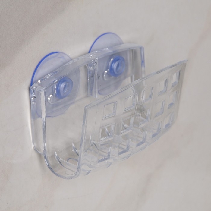 Мыльница настенная на присосках Bath Collection, 9,5&times;5&times;6 см, цвет МИКС