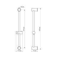 Душевая стойка ZEIN S09, с держателем для душевой лейки, хром Душевая стойка ZEIN S09, с держателем для душевой лейки, хром