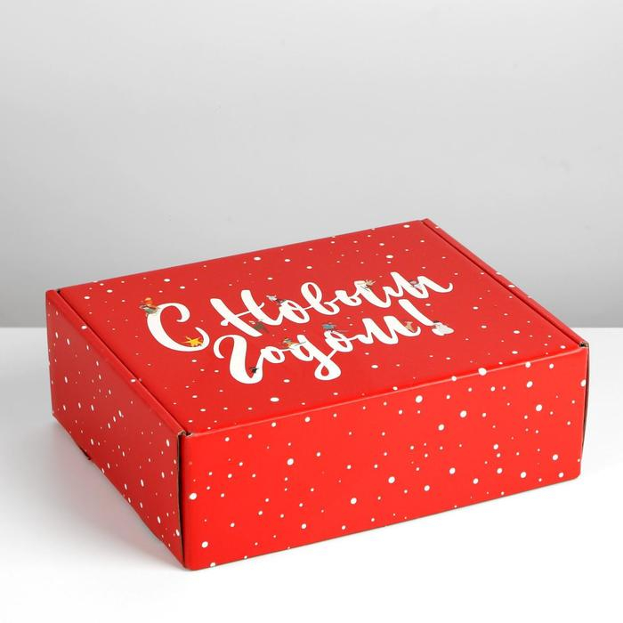 Коробка подарочная новогодняя складная &laquo;С Новым годом&raquo;, 27 х 21 х 9 см, Новый год
