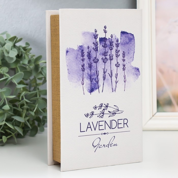 Сейф-книга дерево кожзам Сейф-книга дерево кожзам "Сад с лавандой" 21х13х5 см