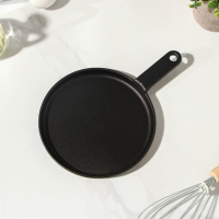 Сковорода блинная чугунная &laquo;Круг&raquo;, d=18 см, чугунная ручка