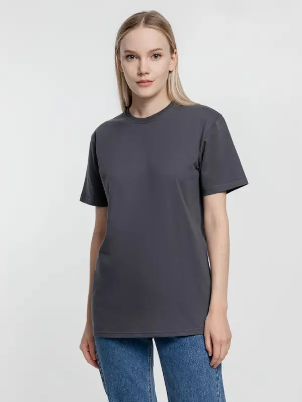 Футболка унисекс T-Bolka 160, темно-серая (графит), размер XXL