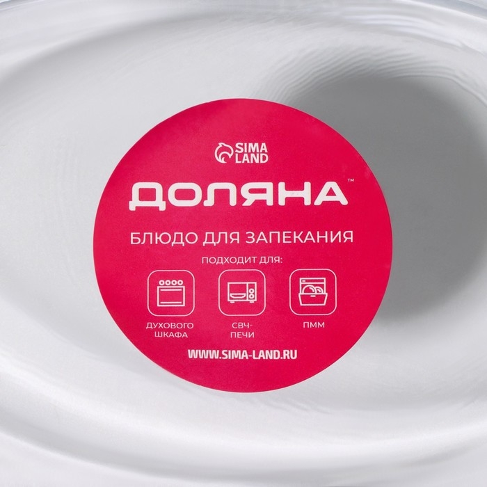 Форма для запекания из жаропрочного стекла с ручками Доляна &laquo;Лазанья&raquo;, 400 мл, 20&times;11,5&times;4 см