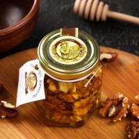 Цветочный мёд &laquo;Сотка&raquo;, с грецким орехом , 220 г