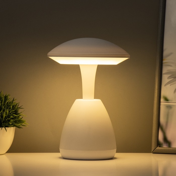Настольная лампа Настольная лампа "Сопп" LED 3Вт сенсор 3000-6000К USB АКБ 14,5х14,5х21 см RISALUX