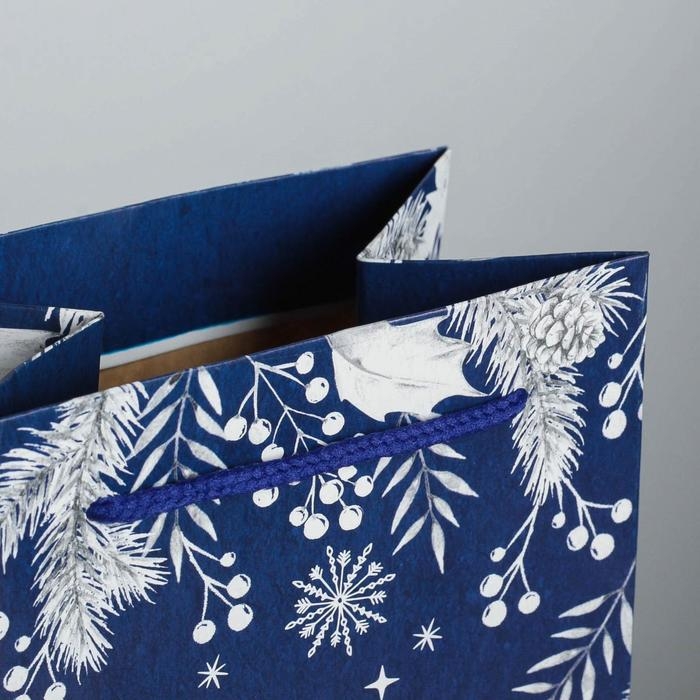 Пакет под бутылку крафтовый &laquo;Happy New Year!&raquo;, 13 х 36 х 10 см, Новый год