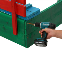 Песочница деревянная, с крышкой, 130 × 130 × 52 см, сосна, крашеная Песочница деревянная, с крышкой, 130 × 130 × 52 см, сосна, крашеная