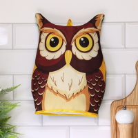 Грелка на френч - пресс &laquo;Сова&raquo;, коричневая, 30х22 см