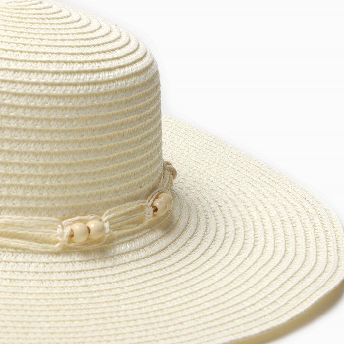 Шляпа женская MINAKU, цв. молочный, р-р 58 Шляпа женская MINAKU, цв. молочный, р-р 58