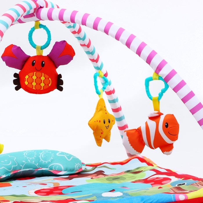 Развивающий коврик с дугами «Слоник и друзья», квадратный, Крошка Я Развивающий коврик с дугами «Слоник и друзья», квадратный, Крошка Я