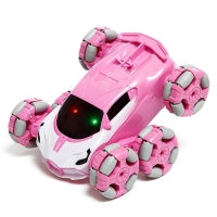Машина радиоуправляемая «Трюковая», с аккумулятором, дым, цвет розовый Машина радиоуправляемая «Трюковая», с аккумулятором, дым, цвет розовый
