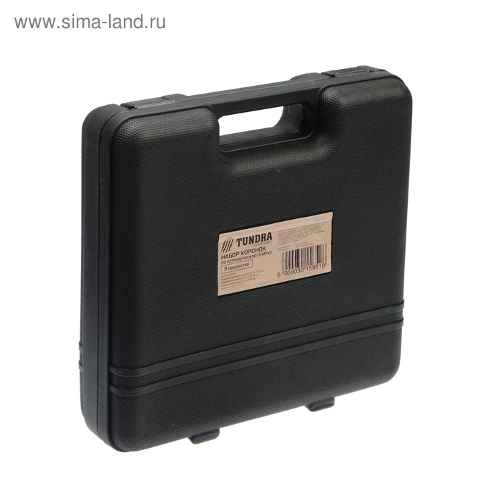 Набор коронок кольцевых по керамике ТУНДРА, 33-53-67-73-83 мм + напильник Набор коронок кольцевых по керамике ТУНДРА, 33-53-67-73-83 мм + напильник