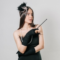 Карнавальный набор &laquo;Lux&raquo;: повязка, перчатки, бусы, мундштук