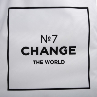 Шопер &laquo;Измени мир&raquo; 35х0.5х40 см, отдел без молнии, без подклада, белый