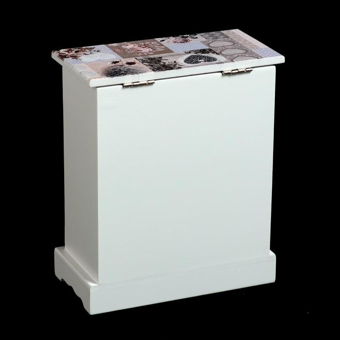 Шкатулка дерево комод 3 ящика+дверка Шкатулка дерево комод 3 ящика+дверка "Розы. Винтаж" 18,8х16,1х8,2 см