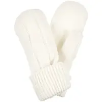 Варежки Knit Beat, белые (молочные), размер S/M