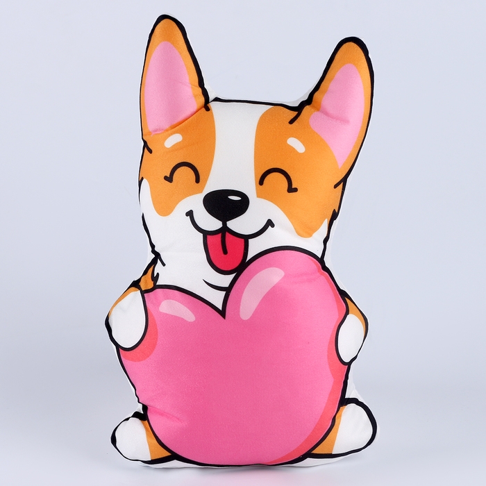 Подушка декоративная Подушка декоративная "Коржик с сердцем"