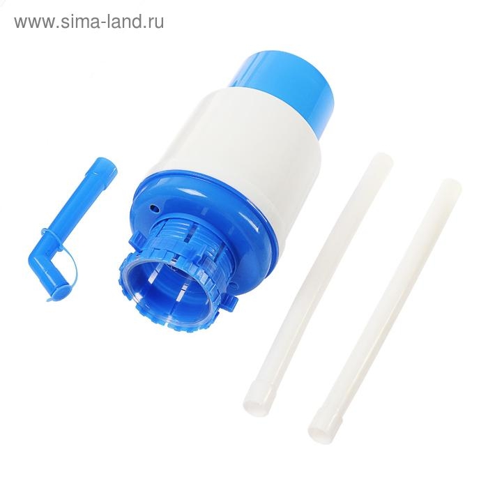 Помпа для воды Luazon, механическая, большая, под бутыль от 11 до 19 л, голубая