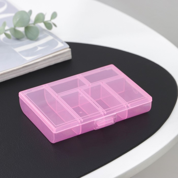 Органайзер для хранения, 6 ячеек, 12&times;8,5&times;2,5, цвет МИКС