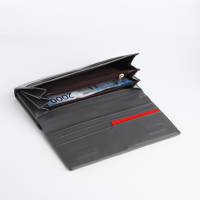 Кошелёк женский на магните, цвет серый Кошелёк женский на магните, цвет серый