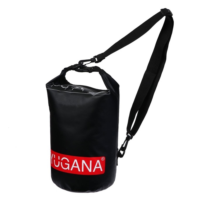 Гермомешок YUGANA, ПВХ, водонепроницаемый 5 литров, один ремень, черный Гермомешок YUGANA, ПВХ, водонепроницаемый 5 литров, один ремень, черный