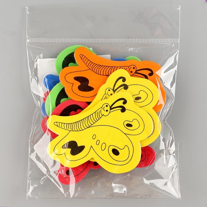 Набор фигурок из EVA на клеевой основе Набор фигурок из EVA на клеевой основе "Бабочки", 13 гр, цвет МИКС