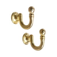 Крючок для штор KS003, однорожковый, цвет золото Крючок для штор KS003, однорожковый, цвет золото