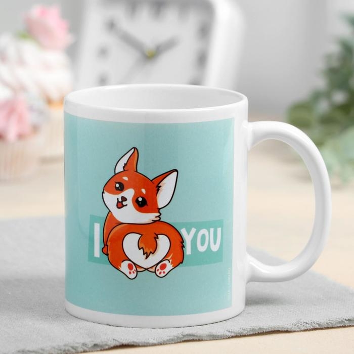 Кружка сублимация Кружка сублимация "Ирина" корги, 320 мл, с нанесением