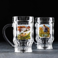 Пивная кружка &laquo;Охота-рыбалка&raquo;, 500 мл, в подарочной упаковке