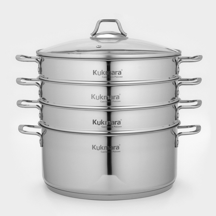 Мантоварка 3в1, 7 л, d=28 см, 3 секции, стеклянная крышка, капсульное дно, индукция Мантоварка 3в1, 7 л, d=28 см, 3 секции, стеклянная крышка, капсульное дно, индукция