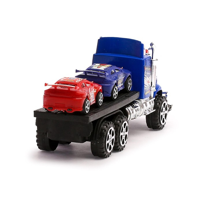 Грузовик инерционный «Автовоз» с двумя машинками, цвета МИКС Грузовик инерционный «Автовоз» с двумя машинками, цвета МИКС