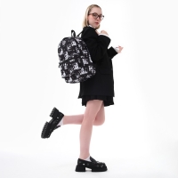 Рюкзак школьный текстильный &laquo;Аниме&raquo;, 42х14х28 см, цвет чёрный