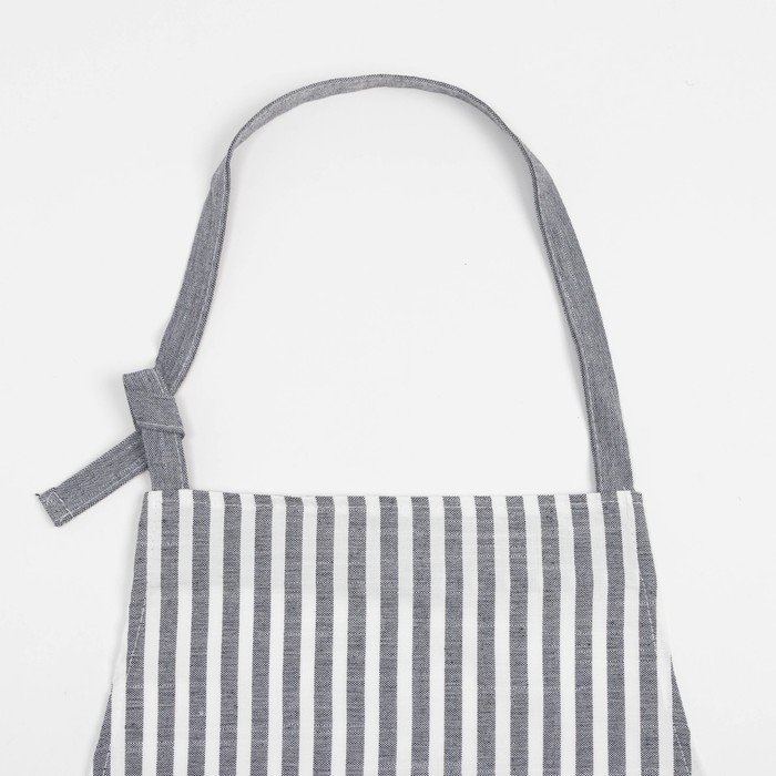 Фартук Этель &laquo;Полоса&raquo; цвет серый, 62 х 76см, 50% хлопок, 50% п/э