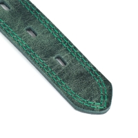 Ошейник кожанный двухслойный 3 см, ОШ 35-47 см, изумрудный Ошейник кожанный двухслойный 3 см, ОШ 35-47 см, изумрудный