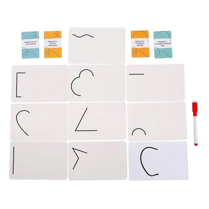 Настольная игра на угадывание &laquo;Рисовалка&raquo;: карточки, маркеры, звонок, 2-4 игрока, 5+