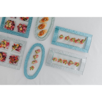 Блюдо стеклянное сервировочное &laquo;Сияние&raquo;, 32&times;16&times;2,5 см, цвет серебряный