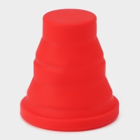 Стакан складной Доляна &laquo;Алан&raquo;, силикон, 190 мл, 8,5&times;9 см, цвет красный