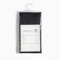 Наволочка Этель "Jet black" 50х70 см, 100% хлопок, мако-сатин, 114г/м2