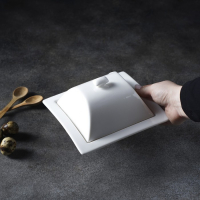 Маслёнка фарфоровая Magistro &laquo;Бланш&raquo;, 16&times;8 см, цвет белый