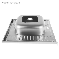 Мойка кухонная Accoona AD6060-R, накладная, правая, толщина 0.4 мм, 600х600х140 мм, матовая Мойка кухонная Accoona AD6060-R, накладная, правая, толщина 0.4 мм, 600х600х140 мм, матовая