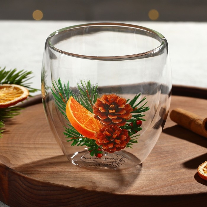 Новый год. Стакан с двойными стенками &laquo;Аромат праздника&raquo;, 250 мл