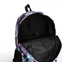 Рюкзак школьный из текстиля, 3 кармана, цвет синий Рюкзак школьный из текстиля, 3 кармана, цвет синий