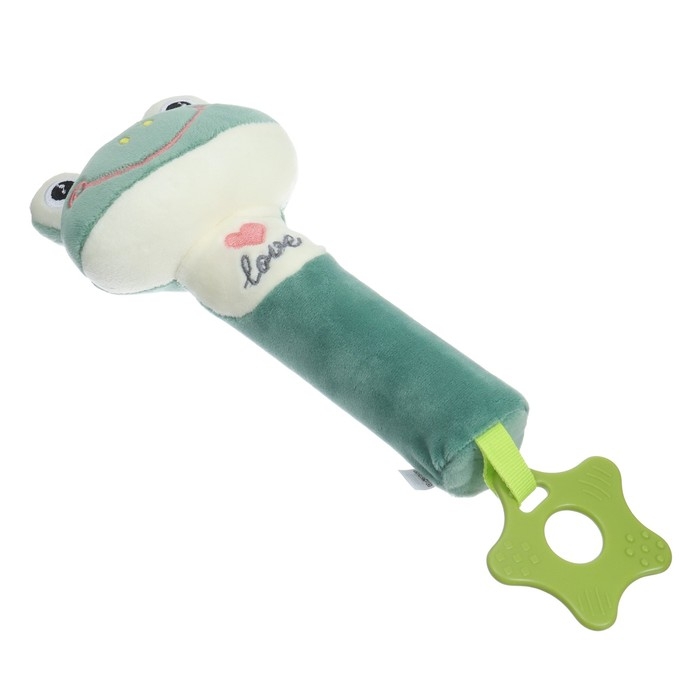 Пищалка - погремушка &laquo;Лягушастик&raquo;, с прорезывателем, Крошка Я