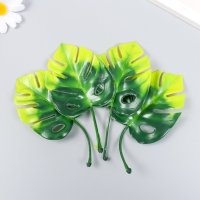 Декор для творчества "Лист монстеры" набор 4 шт зелёный 7х13 см Декор для творчества "Лист монстеры" набор 4 шт зелёный 7х13 см