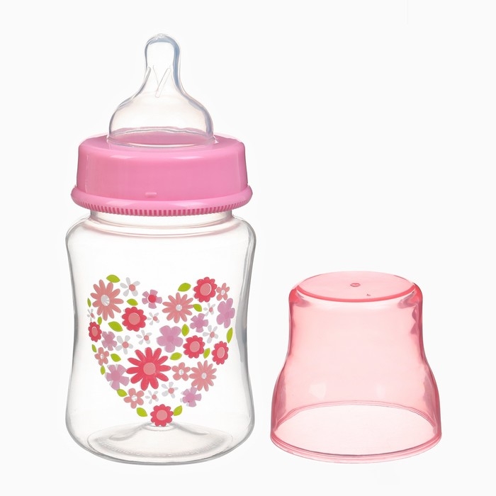 Бутылочка для кормления, ШГ &Oslash;50 180мл., цвет розовый