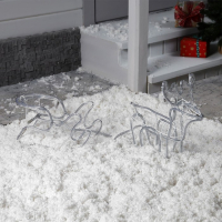 Светодиодная фигура «Олень с санями», олень: 48 × 48 × 22 см, сани: 45 × 23 × 23 см, дюралайт, 216 LED, 220 В, мерцание, свечение белое/синее Светодиодная фигура «Олень с санями», олень: 48 × 48 × 22 см, сани: 45 × 23 × 23 см, дюралайт, 216 LED, 220 В, мерцание, свечение белое/синее