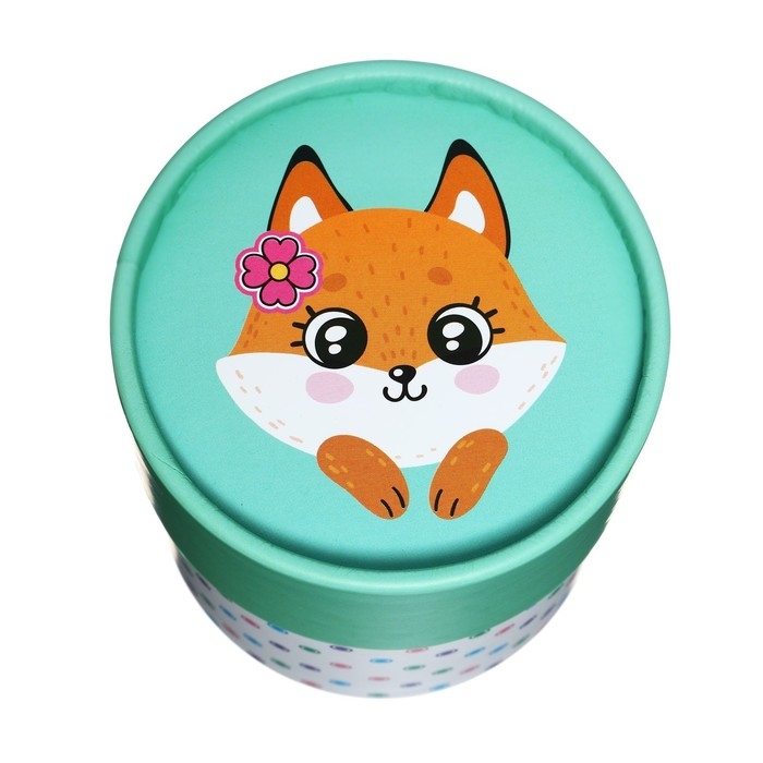 Блок бумаги для записей фигурный 7 х 7см, 700 листов, 75 г/м2, deVENTE. Cute.Fox, в картонной коробке